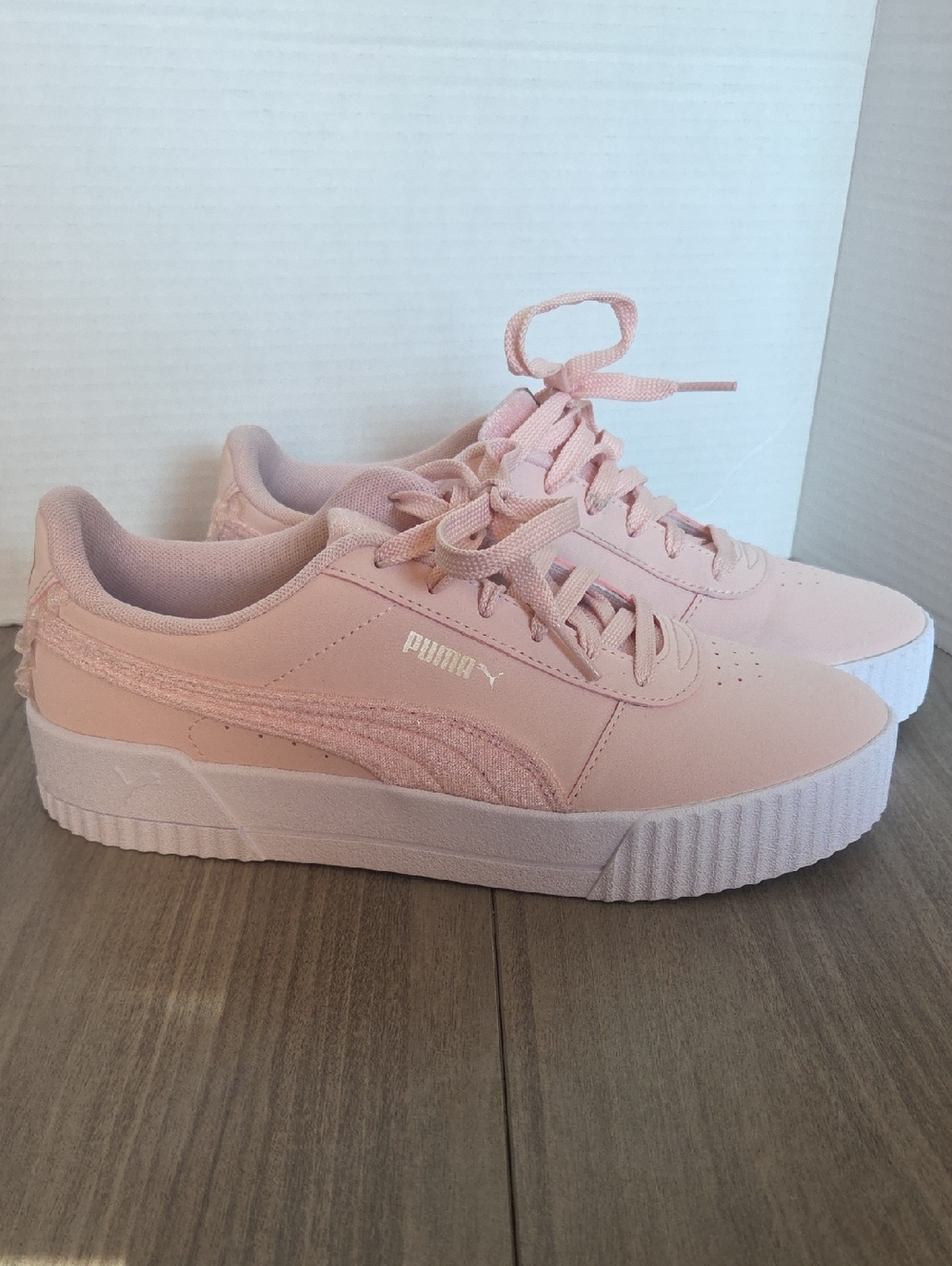 Puma Pink Low-Top Platform Sneakers Women's Size 10